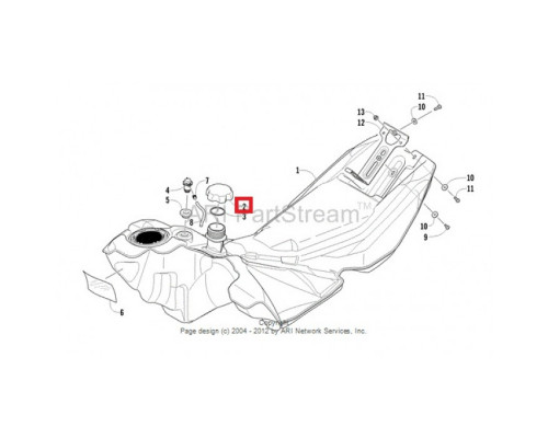 2670-153 Крышка Бензобака Для Arctic Cat M800