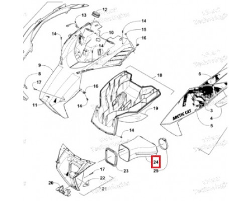 2670-328 Впускной Патрубок Для Arctic Cat 2670-149