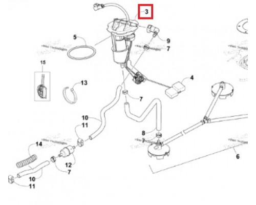 2670-358 Бензонасос В Сборе Для Arctic Cat