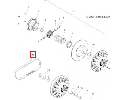 3211183 Ремень Вариатора Для Polaris AXYS