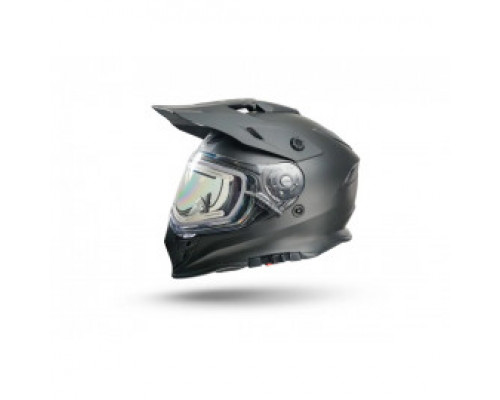 Снегоходный шлем с подогревом RSX Iceman (H-331) Winter Dual Sport, цвет черный матовый, размер M