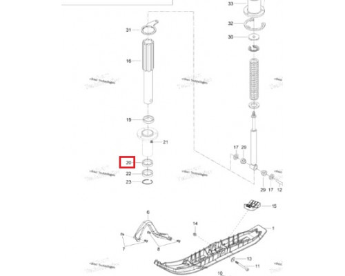 414803200 Нижняя Втулка Стойки Лыжи Для Ski Doo