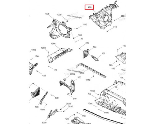 518328476 S - Модуль Рамы Для Ski Doo 518332096, 518330573, 518329966