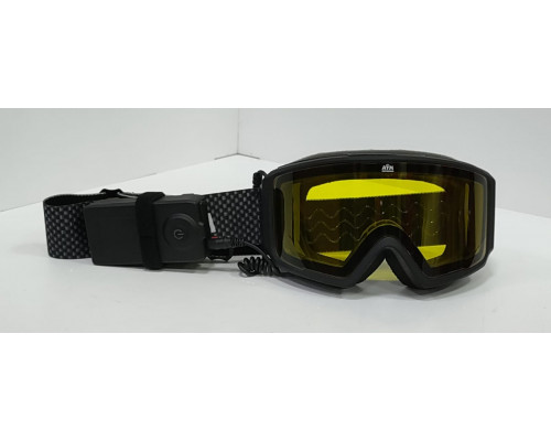 Очки с подогревом AiM Accu Heated Goggles Black Matt с желтой магнитной линзой 190-100