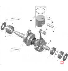 420874888 Сальник Коленвала Для Ski Doo 420831955, 420831957, 420831956