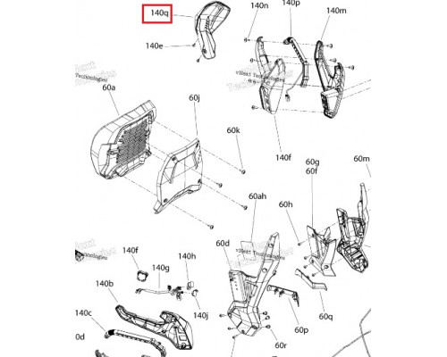 510006489 Дефлектор Ручки Пассажира Правый Для Ski Doo