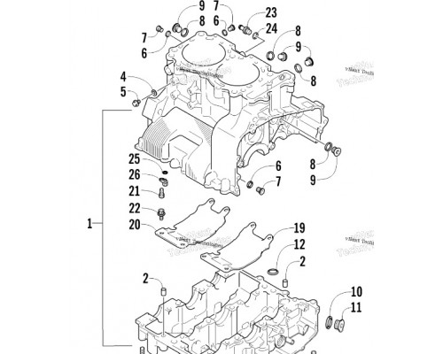 FL1309 LA SLEEVE Гильза Цилиндра 3007-854 Для Arctic Cat 1100