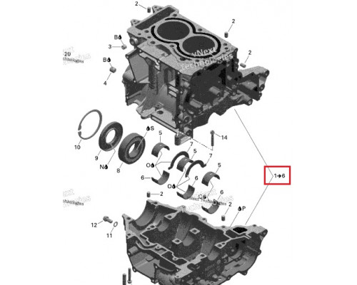 FL1315 LA SLEEVE Гильза Цилиндра 420892853 Для Ski Doo 600 ACE 2011-2019