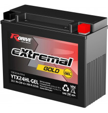 YTX24HL-GEL RDRIVE Аккумулятор EXTREMAL Gold AGM 12В 22 АЧ Стартерный Герметичный Для Мототехники