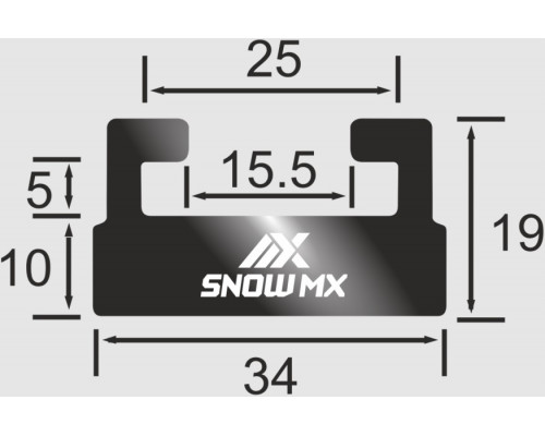 skly01 SnowMX Склиз Черный Для Yamaha 8AC-47421-00, 8AC-47424-00-00, 8AC-47421-00-00, 8AC-47421-00-XX, 8CW-47421-00-00, 8CW-47421-10-00
