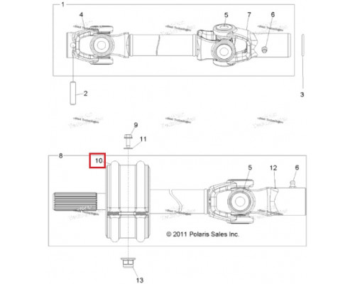 3514748 Подвесной Подшипник Кардана Для Polaris RZR