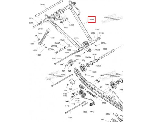 503195197 Рычаг Задней Подвески Черный Для Ski Doo 503194020, 503194304