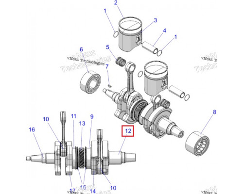 SM-09383 SPI Щека Коленвала Для Polaris 850 5142853