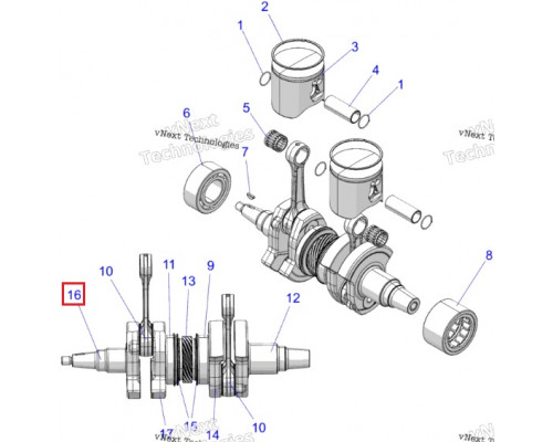 SM-09384 SPI Щека Коленвала Для Polaris 850 5140939