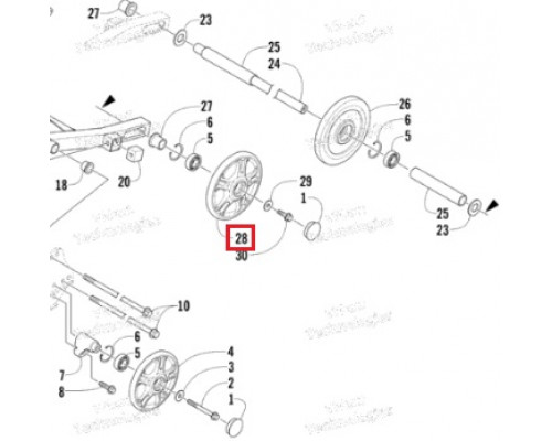 3604-587 Ролик Гусеницы Для Arctic Cat Bearcat