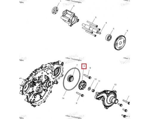 AT-10084A SPI Крыльчатка Помпы Охлаждения Для Polaris 5433684