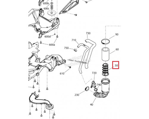 508000868 Каркас Воздушного Фильтра Для Ski Doo