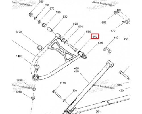 250001023 Болт Передней Подвески Для Ski Doo 250000290