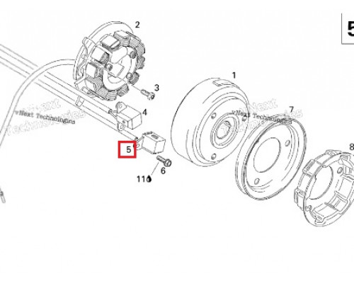 SU-01379A SPI Датчик Холла Для Ski Doo 420665160, 420966545, 420966546