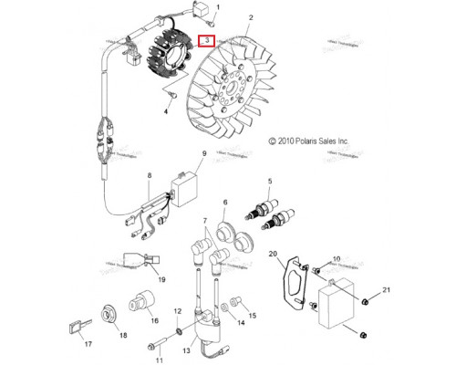 SM-01381 SPI Статор Генератора Для Polaris 3087187, 3087212, 3089937