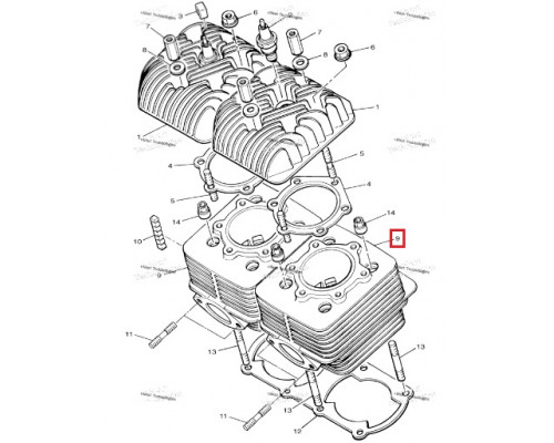 SM-09607 SPI Цилиндр Двигателя Для Yamaha VK540 83R-11311-00-00