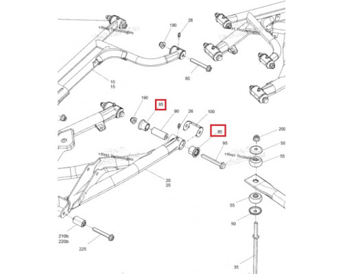 AT-04587 SPI Втулка Подвески Для BRP Can Am 706201659, 706204409