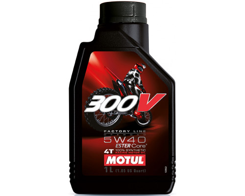 104134 MOTUL Моторное масло 300V 4тактное Off Road 5W-40 100% Synthetic, Ester 1 литр