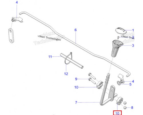 5435042 Крепление Кулисы КПП Для Polaris