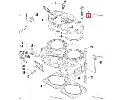 3003-227 Уплотнительное Кольцо Болта Головы Цилиндров Для Arctic Cat