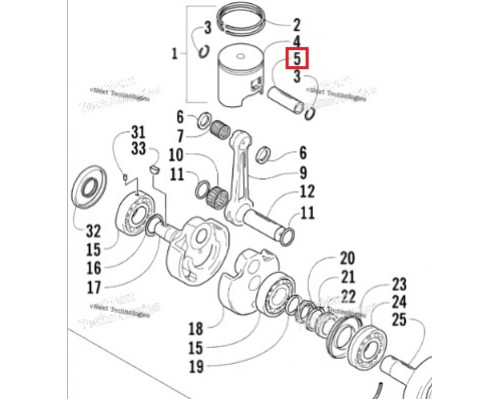 3004-830 Палец Поршня Для Arctic Cat 570 3004-788