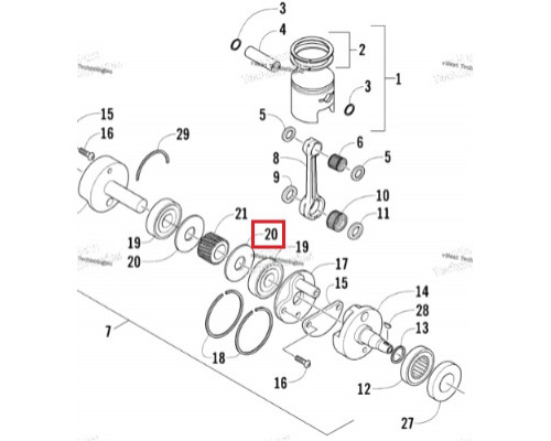 3005-597 Сальник Коленвала Для Arctic Cat 3005-501