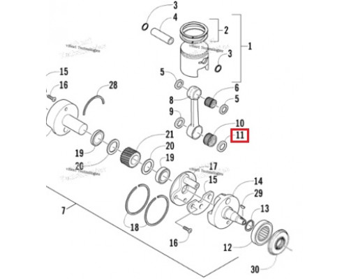 3006-489 Шайба Шатуна Для Arctic Cat 3423-158, 3004-981