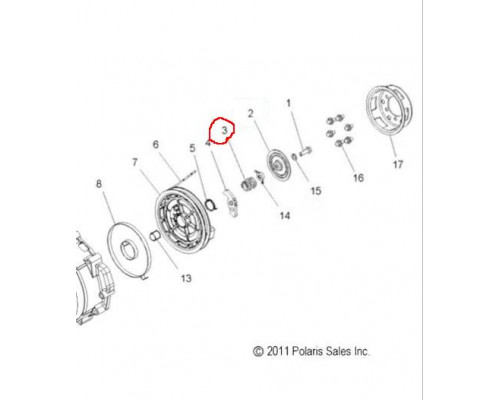 3022313 Пружина Прижимная Ручного Cтартера Для Polaris