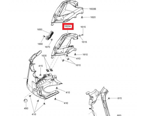 502007224 Панель Нижняя Правая Желтая Для Ski Doo