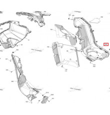 502008227 Панель Нижняя Правая Черная Для Ski Doo REV Gen5 SUMMIT, FREERIDE 502008759