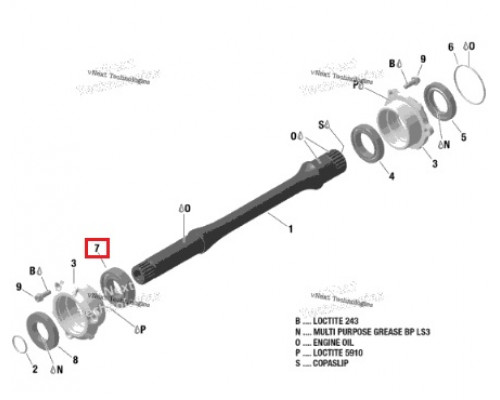 420232342 Подшипник Промежуточного Вала Для BRP Can Am 420232341, 420232340