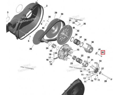 420441990 Болт Крепления Ведомого Вариатора Для BRP Can Am