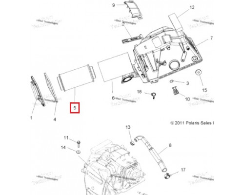 0595 3S Фильтр Воздушный Для Polaris 7080595, 7082101