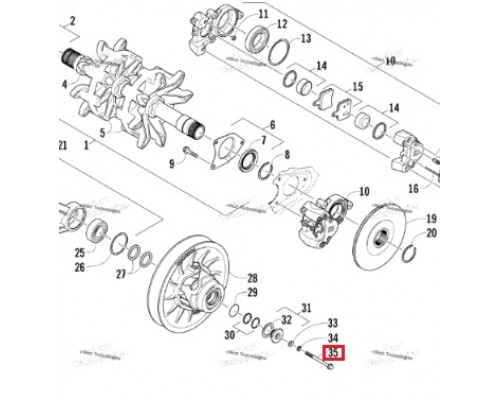 8408-800 Болт Ведомого Вариатора Для Arctic Cat