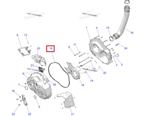 5526344 Прокладка Крышки Вариатора Для Polaris 5522259