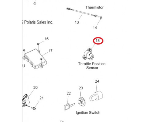 3131591 Датчик TPS Для Polaris