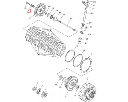 90501-237L0-00 Пружина Сцепления 5 ШТ Для YAMAHA