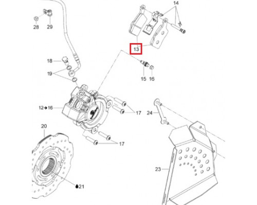 05-252F SPI Тормозные Колодки Усиленные Для Ski Doo 507032473, 507032486