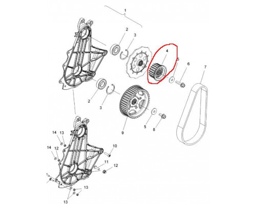 3222204 Звезда 21 Зуб Для Polaris