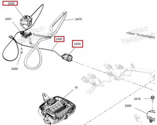 515179056 Кнопка Старт - Реверс Для Ski Doo SUMMIT, FREERIDE