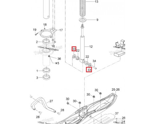 605448594 Втулка Передней Подвески Для Ski Doo Skandic