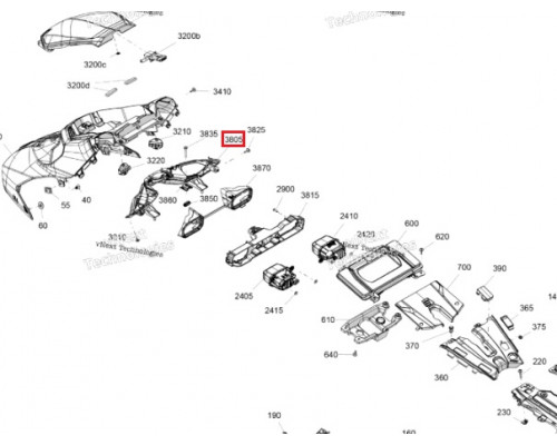 517307762 Корпус Фар Для Ski Doo SUMMIT, FREERIDE REV Gen5