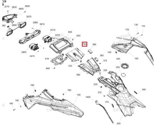 517308112 Крышка Верхняя Для Ski Doo FREERIDE, SUMMIT Gen5