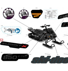 516011567 Наклейка SUMMIT X EXPERT Для Правой Боковой Панели Для Ski Doo SUMMIT 850 E-TEC REV Gen5