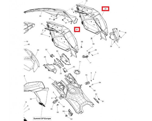 517305508 Панель Пластиковая Правая Черная Для Ski Doo 517305002